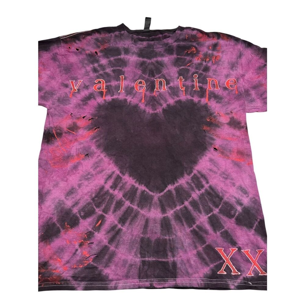 Bloody Valentine mgk Tie-Dye Heart Graphic Tee L
